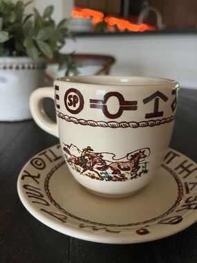 Vintage True West Westward Ho Mug and Saucer